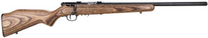 Savage Arms 96734 93R17 BV Full Size 17 HMR 5+1 21" Matte Black Heavy Barrel, Matte Black Drilled & Tapped Carbon Steel Receiver, Natural Brown Fixed Laminate Stock, Right Hand