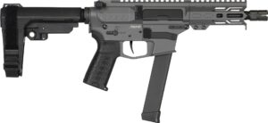 CMMG Banshee MkGs Pistol - Tungsten | 9mm | 5" Barrel | 4" M-LOK Handguard | SBA3 Arm Brace