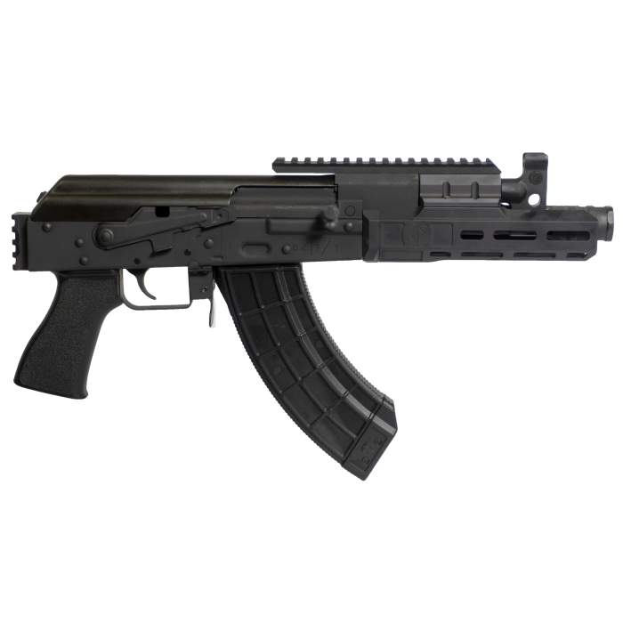 Century Arms Draco Tactical Pistol - Black | 7.62X39 | 7.5" | 30RD Mag | Linear Compensator | Integrated Picatinny Rail