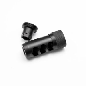 Area 419 Hellfire Self Timing Muzzle Brake 7mm/30cal Black Nitride 1/2-28