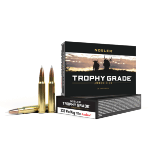 Nosler Trophy Grade Rifle Ammunition .338 Win Mag 250 gr AB 2650 fps - 20/box