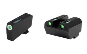 Truglo TFX Tritium/Fiber-Optic Day/Night Sight Set fits GLOCK 17 / 17L 19 22 23 24 26 27 33 34 35 38 and 39 (Suppressor Low) - White Outlin