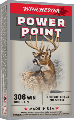 WINCHESTER POWER POINT 308WIN 180GR 20RD BX 200RD CASE