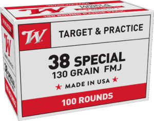 WINCHESTER USA 38SPL 130GR FMJ 100RD BX