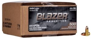 BLAZER BRASS 9MM 115G FMJ 500RD CASE