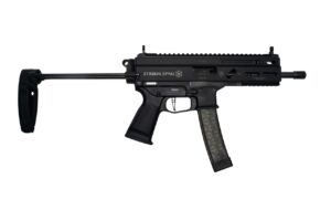 Grand Power Stribog SP9A1 Pistol - Black | 9mm | 8" Threaded Barrel | 30rd | PDW Brace w/ Tailhook