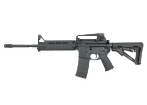 Bushmaster M4 Patrolman's MOE AR15 Rifle - Black | 5.56NATO | 16" Barrel | Magpul MOE Furniture w/ Detachable Carry Handle | A2 Birdcage flash hider