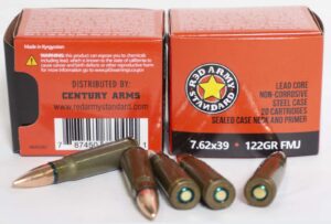 CENT Red Army Standard 7.62X39 STL CS 122GR FMJ NON-CORROSIVE 20RD BX 1000RD CS