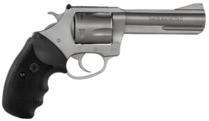 Charter Arms 74042 Pitbull  40 S&W 5 Shot 4.20" Matte Stainless Steel Barrel, Cylinder & Frame w/Black Finger Grooved Rubber Grip