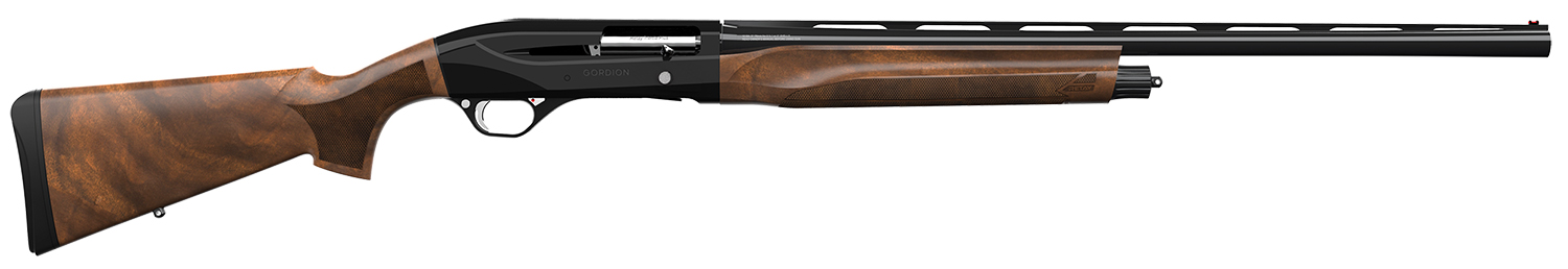 Retay USA GORPLBLK28 Gordion Upland Inertia Plus 12 Gauge with 28" Deep Bore Drilled Barrel, 3" Chamber, 4+1 Capacity, Polished Jet Black Metal Finish & Turkish Walnut Stock Right Hand (Full Size)
