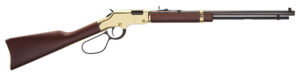 Henry H004ML Golden Boy Large Loop 22 WMR Caliber with 12+1 Capacity, 20.50" Blued Barrel, Brasslite Metal Finish & American Walnut Stock Right Hand (Full Size)
