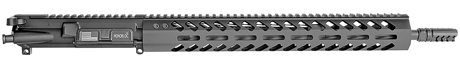 HM Defense 16MBUP556L MonoBloc Upper 223 Remk, 5.56x45mm NATO 16" Black Cerakote Barrel 7075-T6 Aluminum Black Anodized Receiver, 15" M-LOK Free-Float Handguard with Long Rail for AR-15