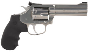Colt Mfg KCOBRASB4NS King Cobra Target 357 Mag 6 Shot 4.25" Brushed Stainless Steel Barrel, Cylinder & Frame, Black Hogue Rubber w/Finger Grooves Grip