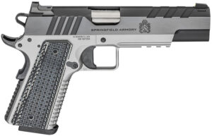 Springfield Armory PX9219L 1911 Emissary 9mm Luger 5" 9+1 Stainless Steel Frame Blued Carbon Steel with Tri-Top Cut Slide Black VZ Thin-Line G10 Grip Fiber Optic Front Sight Includes 2 Mags