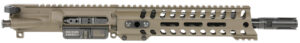 Patriot Ordnance Factory  Minuteman Complete Upper 5.56x45mm NATO 10.50" Black Nitride Barrel Aluminum Patriot Brown Receiver 9" M-LOK Handguard Lo Pro DI Gas Block (Mid Length)