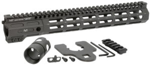 Midwest Industries MINF135 Night Fighter 13.50" M-LOK Black Hardcoat Anodized Aluminum Includes Barrel Wrench, Nut, & 5 Slot Rail