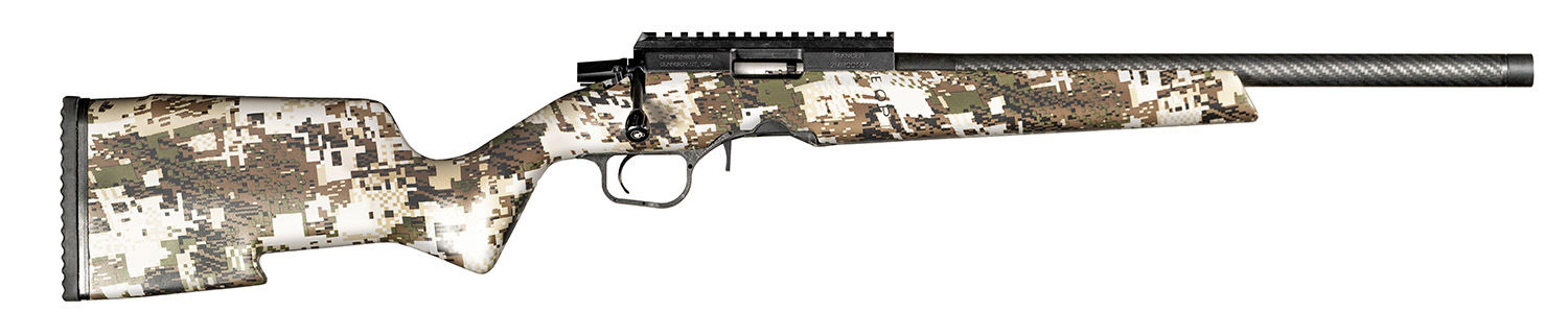 Christensen Arms 8011200700 Ranger 22 LR 10+1 Capacity, 18" Carbon Fiber/Threaded Barrel, Black Anodized Finish, Sitka Subalpine Camo Stock