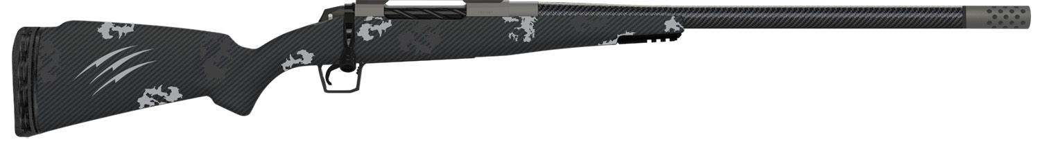 Fierce Firearms ROG300PRC24GP Carbon Rogue 300 PRC 3+1 24" Carbon Fiber Barrel, Glacier Cerakote Steel Rec, Phantom Camo Rogue Stock