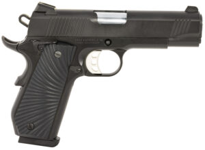 SDS Imports 10100102 1911 Devil Ray Carry 45 ACP 8+1 4.25" Stainless Steel Barrel, Black Cerakote Serrated Steel Slide, Black Cerakote Steel Frame w/Beavertail, Black Sunburst G10 Grips