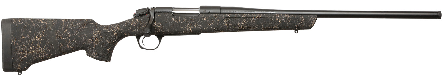 Bergara Rifles B14S901 B-14 Stoke 308 Win 4+1, 20" Graphite Black Cerakote #4.5 Contour Threaded Barrel, Graphite Black Cerakote Steel Receiver, Black Webbed Tan Fixed w/SoftTouch Synthetic Stock