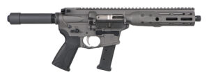 LWRC ICP9TG8 IC-9  9mm Luger 33+1 8.50" Black Nitride Threaded Barrel, M-LOK Handguard, Tungsten Gray Aluminum Receiver w/Integrated Rail Base, Black Pistol Tube, LWRC Ultra Combat Grip, Ambidextrous