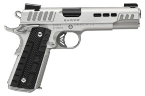 Kimber Mfg.,inc 3000429 Rapide Frost 10mm Auto 8+1 5" Black DLC Stainless Steel Barrel, Kimpro II Silver Lightening Cut/Serrated Stainless Steel Slide & Frame w/Beavertail, Black G10 Grip