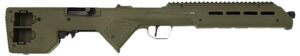Desert Tech TRKRF2218GRN  Trek-22 Green Compact 22 LR 18" Free Floating Steel Barrel, Picatinny Rail Receiver, M-LOK Handguards, Fixed Polymer Stock, Suppressor Ready