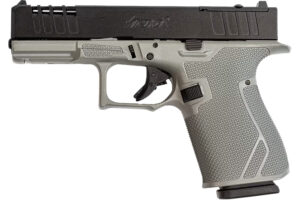 Great Lakes Firearms GL19SRK Striker  9mm 15+1 4" Front/Rear Serrations Cerakote Bull Shark Gray