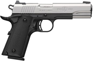 Browning 051118492 1911-380 Full Size 380 ACP 8+1 4.25" Stainless Steel Barrel, Satin Stainless Steel Serrated Slide, Matte Black Aluminum Frame, Black Polymer Grip