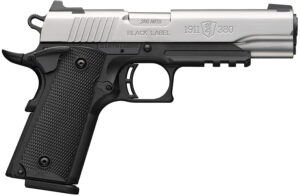 Browning 051120492 1911-380 Full Size Frame 380 ACP 8+1 4.25" Stainless Steel Barrel, Satin Stainless Serrated Slide, Matte Black Aluminum Frame w/Picatinny Rail, Black Polymer Grip