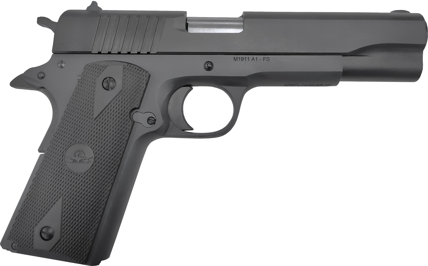 Rock Island 56867 GI Sports South Exclusive Full Size Frame 10mm Auto 8+1 5" Black Bull Barrel, Black Parkerized Serrated Steel Slide, Black Parkerized Steel Frame w/Beavertail, Black Rubber Grip