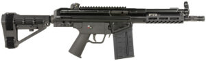 PTR PDWR BR 308 Win 20+1 8.50" Black Nitride Heavy Contour Threaded Barrel, Black Parkerized Aluminum Picatinny Rail Receiver, SB Tactical Brace, Black Polymer Grip