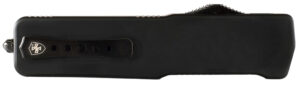 Templar Knife MZBR321 Premium Weighted  Slim 3.16" OTF Drop Point Plain Black Oxide Stonewashed Powder Coated D2 Steel Blade, 4.93" Black Aluminum/Rubber Handle