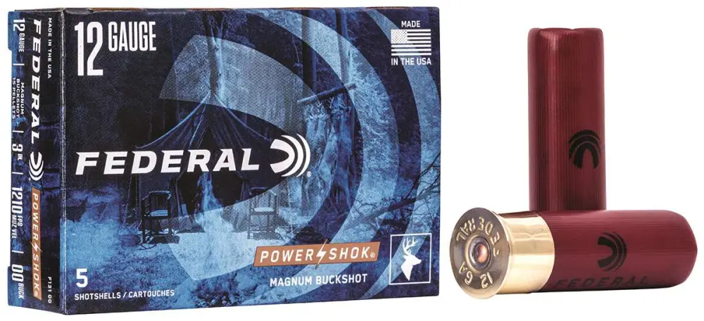 FEDERAL 12GA 3" MAG. 15 PELLETS-00 BUCK 5 RD/BX 50 BX/CS