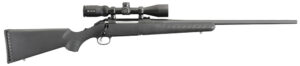 Ruger 16931 American  Full Size 243 Win 4+1 22" Matte Black Steel Barrel, Matte Black  Alloy Steel Receiver w/Picatinny Rail, Black Fixed Synthetic Stock, Vortex Crossfire II 3-9x40mm