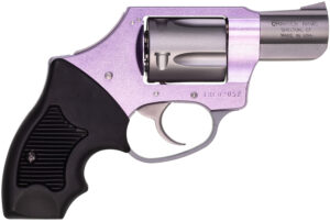 Charter Arms 53841 Undercover Lite Lavender Lady Small 38 Special 5rd 2" Stainless Steel Barrel & Cylinder, Lavender Aluminum Frame, Black Finger Grooved Rubber Grip, Concealed Hammer