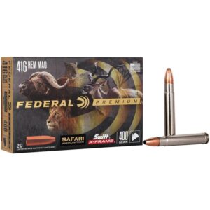 Federal Premium Cape-Shok Rifle Ammunition .416 Rem Mag 400 gr SAF 2350 fps - 20/ct