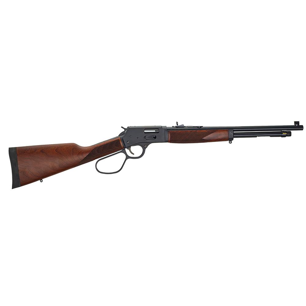 Henry Big Boy Steel w/Side Gate Rifle .44 Mag/.44 Spl 10rd Capacity 20" Round Barrel Large Loop Lever Walnut Stock