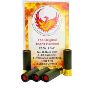 Phoenix Rising Original Thor's Hammer Shotshell 12ga 2-3/8" 14-#8 Buckshot 6-00 Buckshot 1-7/8oz Slug 5/ct