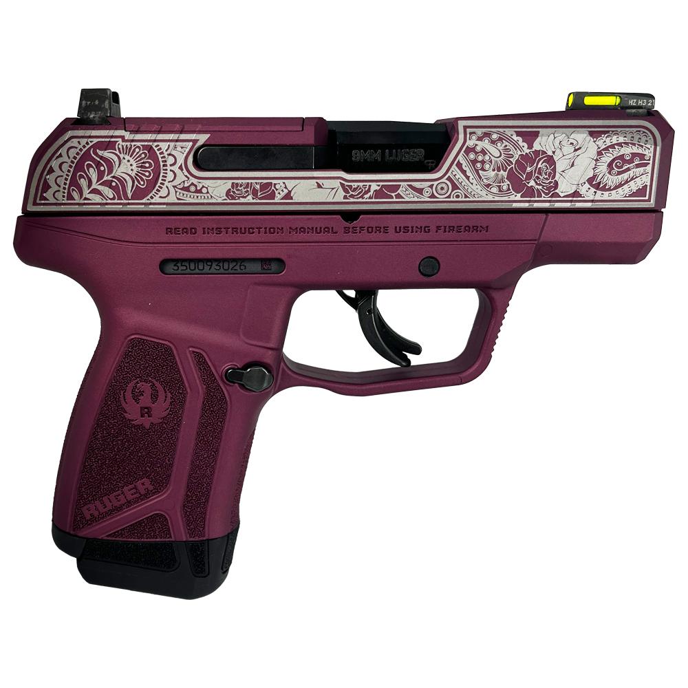 Ruger "Black Cherry Frame/Paisley Slide" Max-9 Pro Handgun 9mm Luger 12rd Magazine 3.2" Barrel Optic Ready