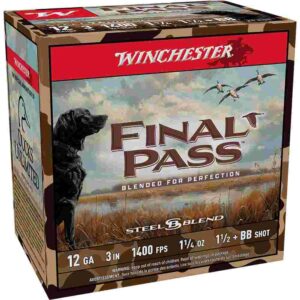 Winchester Final Pass Shotshells 12 ga 3" 1-1/4 oz 1400 fps 1.5 + BB 25/rd