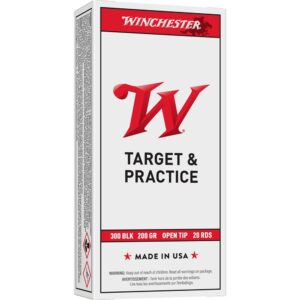Winchester USA Rifle Ammunition .300 AAC Blackout 200 gr. FMJBT 1060 fps 20/ct