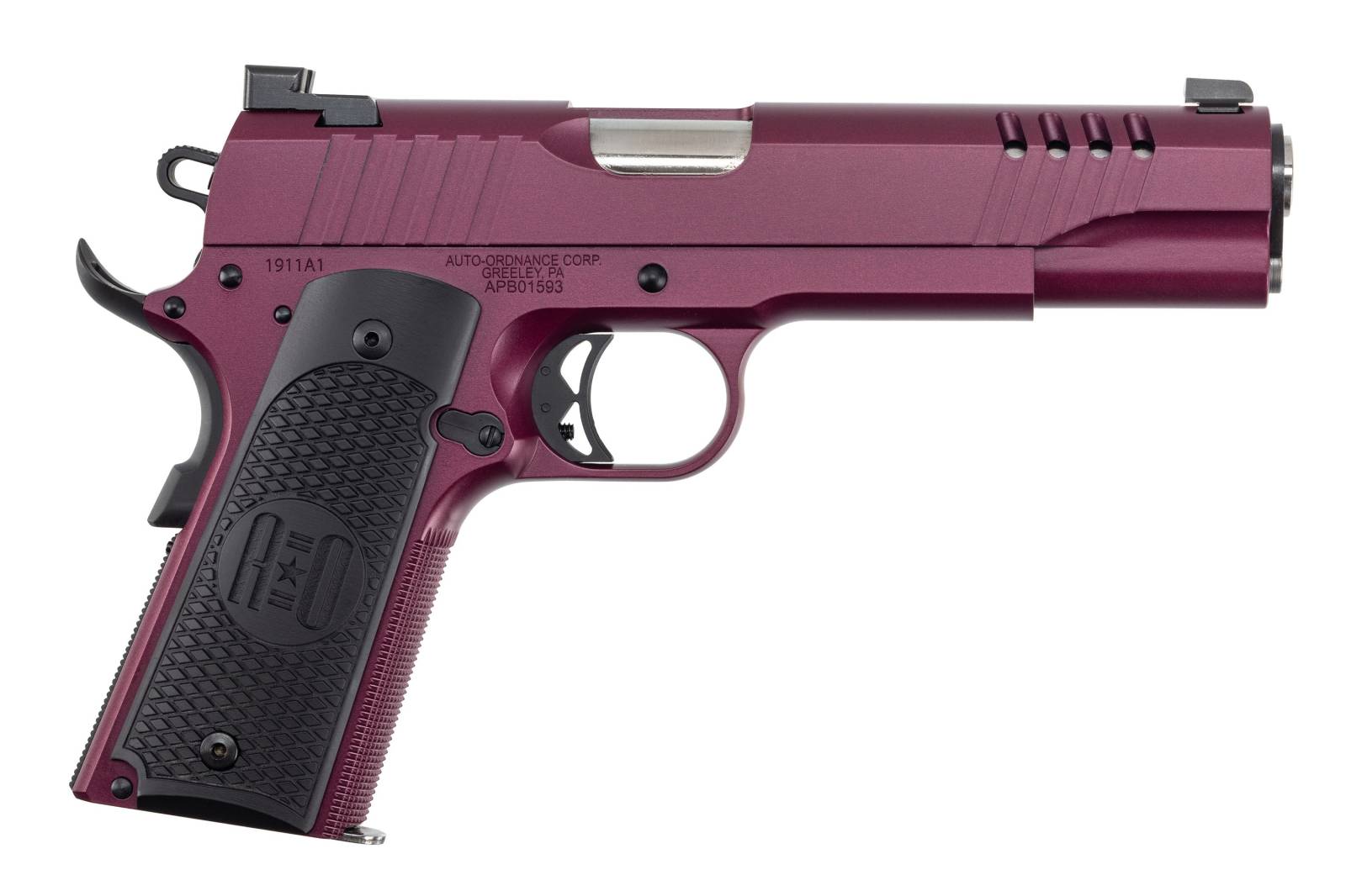 AUTO ORD 1911 45 ACP PSTL BLACK CHERRY CERAKOTE