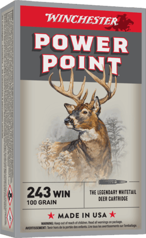 WINCHESTER SUPER X POWER POINT 243WIN 100GR 20RD BX 200RD CASE