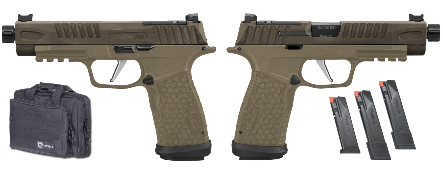 SIG SAUER P365 FUSE TACTICAL 9MM 4.3" THREADED BBL, TWO TONE TAN O.R. 1-17RD, 2-21RD