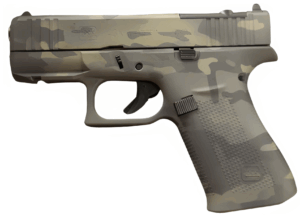 GLOCK 43X MOS BLACK MULTI CAM FS 9MM PISTOL 3.39" FXD 5.5lb 2-10RD MAGS