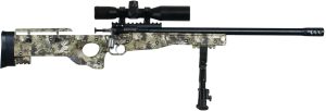 Crickett KSA2151 CPR Complete Package 22 LR Caliber with 1rd Capacity, 16.12" Barrel, Blued Metal Finish & Fixed with Adjustable Cheekpiece Kryptek Camo Stock Right Hand