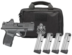 SPRINGFIELD ARMORY HELLCAT OSP 9MM PISTOL U DOT GEAR PAC VIRIDIAN RFX11,BAG, 4 MAGS