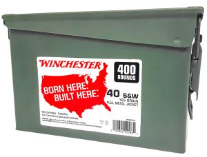 Winchester Ammo WW40C USA Ammo Can 40S&W 165gr Full Metal Jacket Truncated Cone 400 Per Box/2 Case