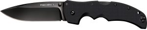 Cold Steel CS27BS Recon 1 4" Folding Spear Point Plain DLC Coated American S35VN Blade/Black G10 Handle Includes Pocket Clip